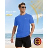 image:imageRoadbox Mens UPF 50 Swim Shirts Short Sleeve Sun Protection Quick Dry Rash Guard Water TShirt for Surfing Fishing Beach02 Blue