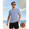 image:imageRoadbox Mens UPF 50 Swim Shirts Short Sleeve Sun Protection Quick Dry Rash Guard Water TShirt for Surfing Fishing Beach02 Blue Gray