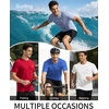 image:imageRoadbox Mens UPF 50 Swim Shirts Short Sleeve Sun Protection Quick Dry Rash Guard Water TShirt for Surfing Fishing Beach02 Blue Gray