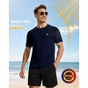 image:imageRoadbox Mens UPF 50 Swim Shirts Short Sleeve Sun Protection Quick Dry Rash Guard Water TShirt for Surfing Fishing Beach02 Dark Blue