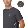 image:imageRoadbox Mens UPF 50 Swim Shirts Short Sleeve Sun Protection Quick Dry Rash Guard Water TShirt for Surfing Fishing Beach02 Dark Gray