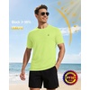 image:imageRoadbox Mens UPF 50 Swim Shirts Short Sleeve Sun Protection Quick Dry Rash Guard Water TShirt for Surfing Fishing Beach02 Lemon Yellow