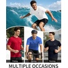 image:imageRoadbox Mens UPF 50 Swim Shirts Short Sleeve Sun Protection Quick Dry Rash Guard Water TShirt for Surfing Fishing Beach02 White