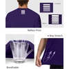 image:imageRoadbox Mens UPF 50 Swim Shirts Short Sleeve Sun Protection Quick Dry Rash Guard Water TShirt for Surfing Fishing BeachDark Purple