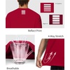 image:imageRoadbox Mens UPF 50 Swim Shirts Short Sleeve Sun Protection Quick Dry Rash Guard Water TShirt for Surfing Fishing BeachRed