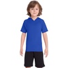 image:imageRoadbox Boys Short Sleeve Hoodie Athletic Quick Dry Hooded T Shirts Lightweight Youth Pullover Sweatshirt for Workout Sport07 Blue