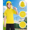 image:imageRoadbox Boys Short Sleeve Hoodie Athletic Quick Dry Hooded T Shirts Lightweight Youth Pullover Sweatshirt for Workout Sport08 Yellow