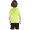 image:imageRoadbox Boys Short Sleeve Hoodie Athletic Quick Dry Hooded T Shirts Lightweight Youth Pullover Sweatshirt for Workout Sport09 Lemon Yellow