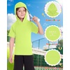 image:imageRoadbox Boys Short Sleeve Hoodie Athletic Quick Dry Hooded T Shirts Lightweight Youth Pullover Sweatshirt for Workout Sport09 Lemon Yellow