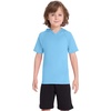 image:imageRoadbox Boys Short Sleeve Hoodie Athletic Quick Dry Hooded T Shirts Lightweight Youth Pullover Sweatshirt for Workout Sport10 Light Blue