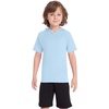 image:imageRoadbox Boys Short Sleeve Hoodie Athletic Quick Dry Hooded T Shirts Lightweight Youth Pullover Sweatshirt for Workout Sport11 Ice Blue
