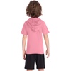 image:imageRoadbox Boys Short Sleeve Hoodie Athletic Quick Dry Hooded T Shirts Lightweight Youth Pullover Sweatshirt for Workout Sport12 Pink