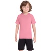 image:imageRoadbox Boys Short Sleeve Hoodie Athletic Quick Dry Hooded T Shirts Lightweight Youth Pullover Sweatshirt for Workout Sport12 Pink