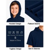 image:imageRoadbox Boys Short Sleeve Hoodie Youth Lightweight Athletic Hooded T Shirt  Cool dry and breathable pullover Great for baseball basketball and daily wear Tagfree collar amp flatlock seams Sizes 5T1605dark Blue