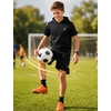 image:imageRoadbox Boys Short Sleeve Hoodie Youth Lightweight Athletic Hooded T Shirt  Cool dry and breathable pullover Great for baseball basketball and daily wear Tagfree collar amp flatlock seams Sizes 5T1601black