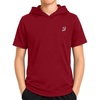 image:imageRoadbox Boys Short Sleeve Hoodie Youth Lightweight Athletic Hooded T Shirt  Cool dry and breathable pullover Great for baseball basketball and daily wear Tagfree collar amp flatlock seams Sizes 5T1607red