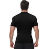 image:imageRoadbox Mens Compression Shirt Short Sleeve Mock Neck Quick Dry Base LayerBlack