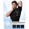 image:imageRoadbox Mens Compression Shirt Short Sleeve Mock Neck Quick Dry Base LayerBlack