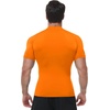 image:imageRoadbox Mens Compression Shirt Short Sleeve Mock Neck Quick Dry Base LayerFluorescent Orange