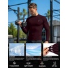 image:imageRoadbox Mens Long Sleeve Compression Shirt Mock Turtleneck Athletic Base Layer Tops Workout Undershirt for Gym SportsBurgundy