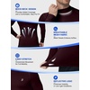 image:imageRoadbox Mens Long Sleeve Compression Shirt Mock Turtleneck Athletic Base Layer Tops Workout Undershirt for Gym SportsBurgundy