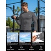 image:imageRoadbox Mens Long Sleeve Compression Shirt Mock Turtleneck Athletic Base Layer Tops Workout Undershirt for Gym SportsConcrete Grey