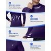 image:imageRoadbox Mens Long Sleeve Compression Shirt Mock Turtleneck Athletic Base Layer Tops Workout Undershirt for Gym SportsDark Purple