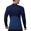 image:imageRoadbox Mens Long Sleeve Compression Shirt Mock Turtleneck Athletic Base Layer Tops Workout Undershirt for Gym SportsNavy With Blue Mesh Panels