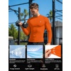 image:imageRoadbox Mens Long Sleeve Compression Shirt Mock Turtleneck Athletic Base Layer Tops Workout Undershirt for Gym SportsOrange