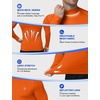 image:imageRoadbox Mens Long Sleeve Compression Shirt Mock Turtleneck Athletic Base Layer Tops Workout Undershirt for Gym SportsOrange