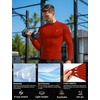 image:imageRoadbox Mens Long Sleeve Compression Shirt Mock Turtleneck Athletic Base Layer Tops Workout Undershirt for Gym SportsRed
