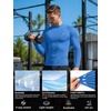 image:imageRoadbox Mens Long Sleeve Compression Shirt Mock Turtleneck Athletic Base Layer Tops Workout Undershirt for Gym SportsRoyal Blue
