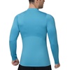 image:imageRoadbox Mens Long Sleeve Compression Shirt Mock Turtleneck Athletic Base Layer Tops Workout Undershirt for Gym SportsWaterfall Blue