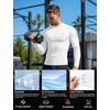 image:imageRoadbox Mens Long Sleeve Compression Shirt Mock Turtleneck Athletic Base Layer Tops Workout Undershirt for Gym SportsWhite