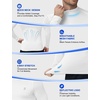 image:imageRoadbox Mens Long Sleeve Compression Shirt Mock Turtleneck Athletic Base Layer Tops Workout Undershirt for Gym SportsWhite