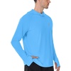 image:imageRoadbox Mens UPF 50 Fishing Shirt Long Sleeve UV Sun Protection Hoodies Quick Dry Rash Guard for Hiking Outdoor WorkingBlue