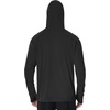 image:imageRoadbox Mens UPF 50 Fishing Shirt Long Sleeve UV Sun Protection Hoodies Quick Dry Rash Guard for Hiking Outdoor WorkingJet Black