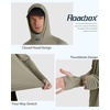 image:imageRoadbox Mens UPF 50 Fishing Shirt Long Sleeve UV Sun Protection Hoodies Quick Dry Rash Guard for Hiking Outdoor WorkingKhaki