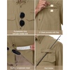 image:imageRoadbox Mens UPF 50 Fishing Shirts Short Sleeve Sun Protection Button Down Outdoor Shirt for Hiking Safari Work04 Khaki