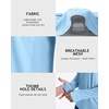 image:imageRoadbox UPF 50 Mens Hooded Fishing Shirts Long Sleeve UV Sun Protection Hoodie Hiking Running Swim Rash Guard with Mask Light Blue