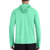 image:imageRoadbox UPF 50 Mens Hooded Fishing Shirts Long Sleeve UV Sun Protection Hoodie Hiking Running Swim Rash Guard with Mask Mint Green