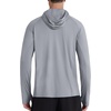 image:imageRoadbox UPF 50 Mens hooded fishing shirts Long Sleeve UV Sun Protection Hoodie Hiking Running Swim Rash Guard with Mask Gray
