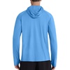 image:imageRoadbox UPF 50 Mens hooded fishing shirts Long Sleeve UV Sun Protection Hoodie Hiking Running Swim Rash Guard with Mask Sky Blue