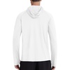 image:imageRoadbox UPF 50 Mens hooded fishing shirts Long Sleeve UV Sun Protection Hoodie Hiking Running Swim Rash Guard with Mask White