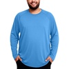 image:imageRoadbox Mens Big and Tall UPF 50 UV Sun Protection Shirts Long Sleeve Cooling Rash Guard Quick Dry Fishing Swim TShirtBlue