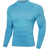 image:imageRoadbox Mens Long Sleeve Compression Shirt Mock Turtleneck Athletic Base Layer Tops Workout Undershirt for Gym SportsWaterfall Blue