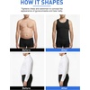 image:imageRoadbox Mens Slimming Body Shaper Compression Tank Top Undershirts  Mens Athletic Slimming Shapewear Vest Chest Support Tummy Control Shirt for Gym Workout Running DailyBlack