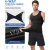 image:imageRoadbox Mens Slimming Body Shaper Compression Tank Top Undershirts  Mens Athletic Slimming Shapewear Vest Chest Support Tummy Control Shirt for Gym Workout Running DailyBlack