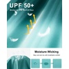 image:imageRoadbox Mens UPF 50 Sun Protection Hoodie UV Long Sleeve Fishing Shirts Lightweight Swim Rash Guard for Outdoor HikingEmerald Green Gradient