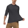 image:imageRoadbox Mens UPF 50 Sun Protection Hoodie UV Long Sleeve Fishing Shirts Lightweight Swim Rash Guard for Outdoor HikingGray